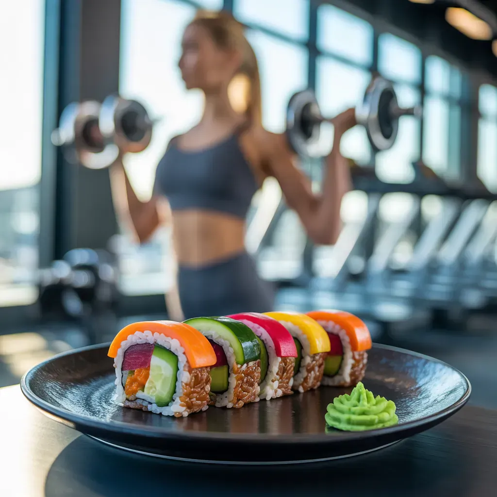 veggie brown rice sushi