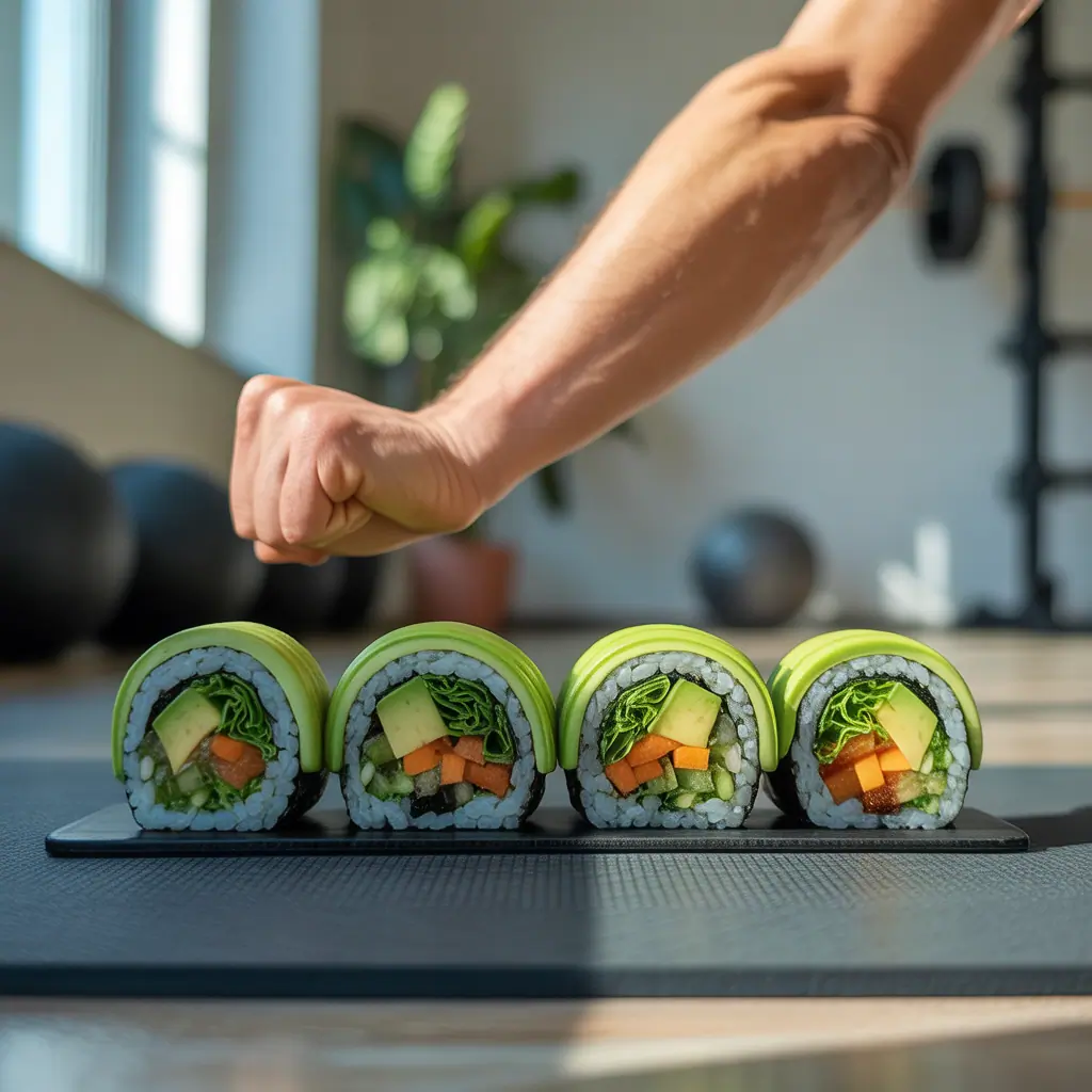 veggie brown rice sushi