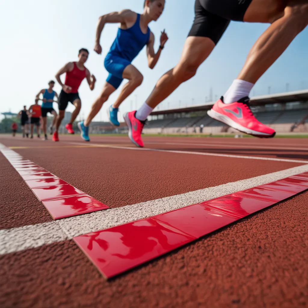 what are running tracks made of