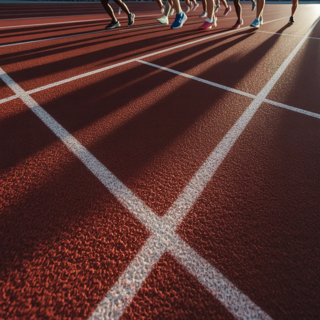 what are running tracks made of