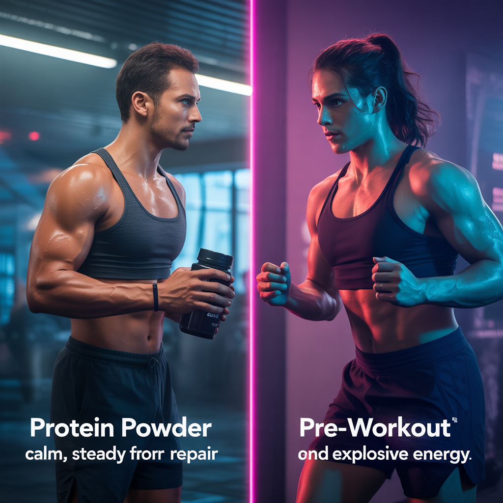what is the difference between protein powder and pre workout