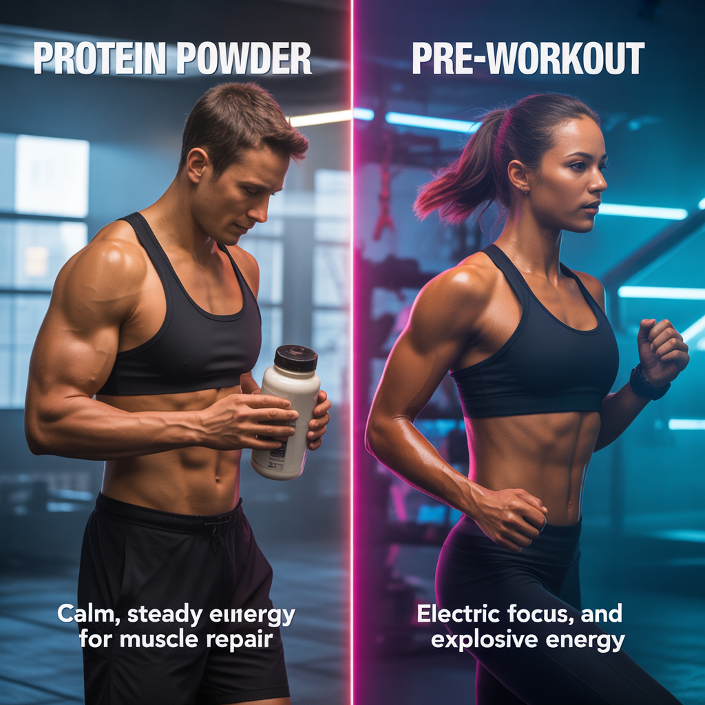 what is the difference between protein powder and pre workout