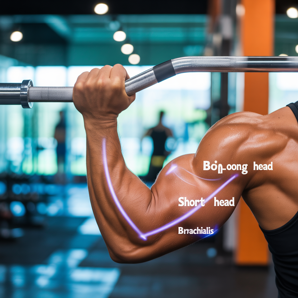 what part of the bicep do ez bar curls work