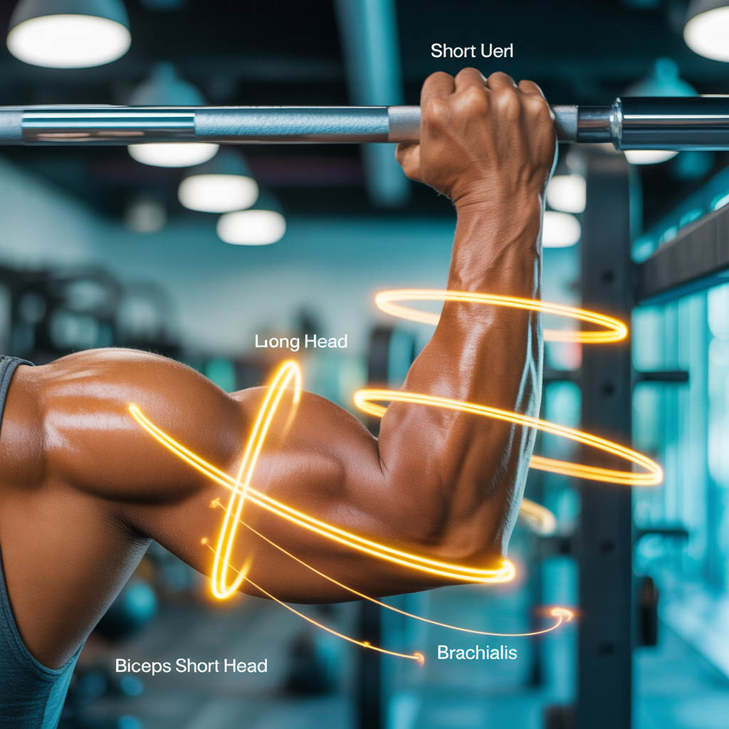 what part of the bicep do ez bar curls work