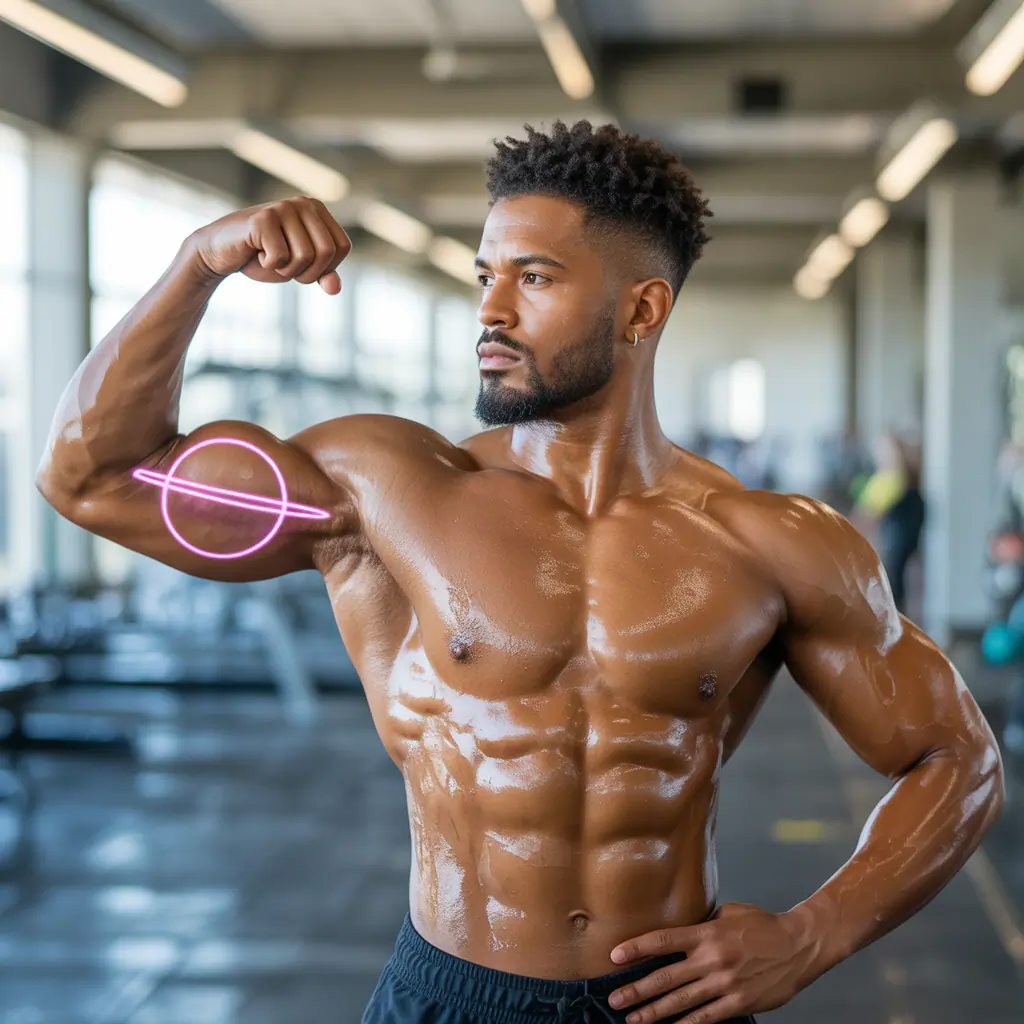 why do i have a dent in my bicep