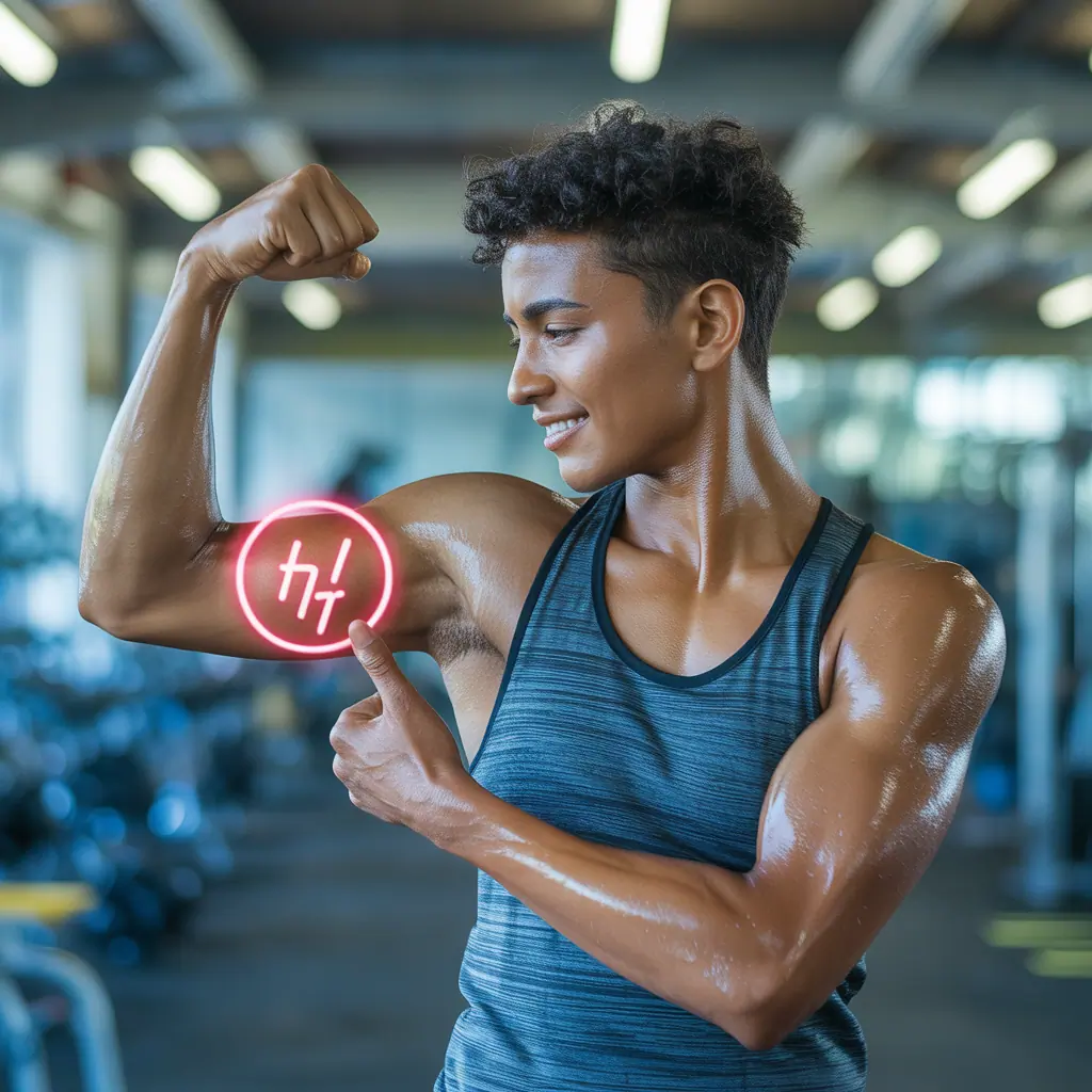 why do i have a dent in my bicep