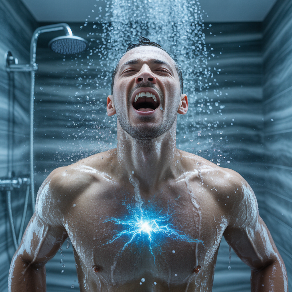 why is it hard to breathe in a cold shower and what is cold water shock